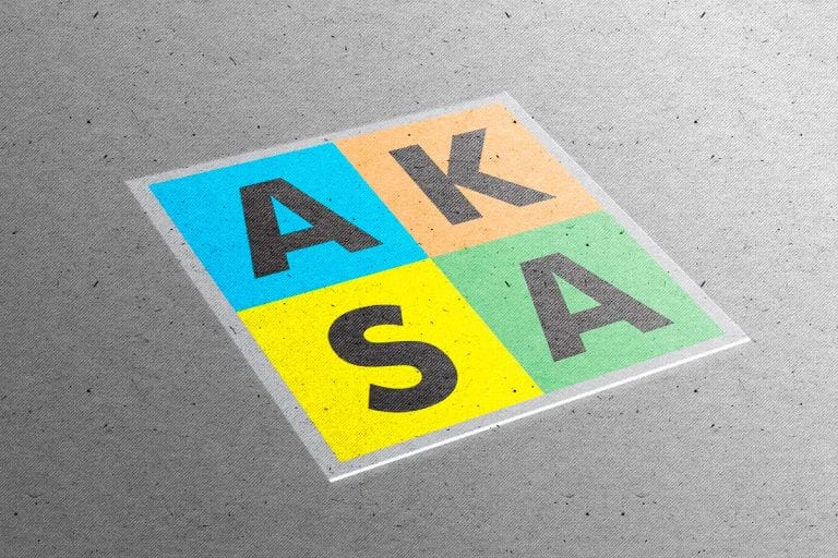 AKSA brand logo graphic design sequel
